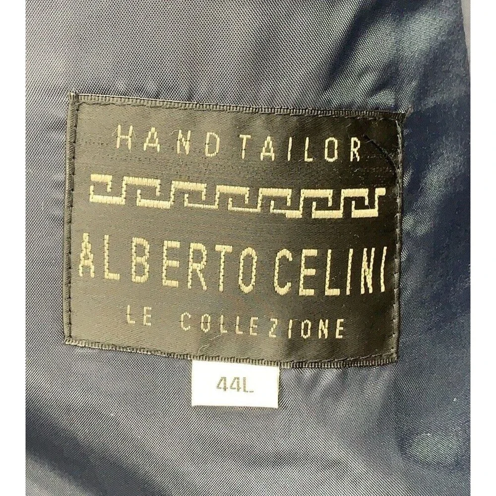 Alberto Celini Blazer 44L Men Single Breasted Gray Modern Contemporary Church